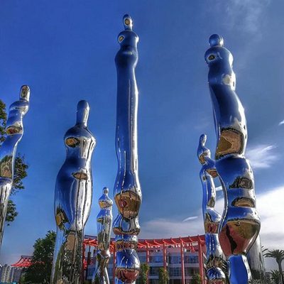 Esculturas de acero inoxidables del pilar de la estatua grande moderna al aire libre de la columna