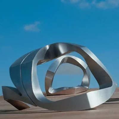 Esculturas de acero inoxidables del lazo moderno abstracto del metal del jardín para al aire libre