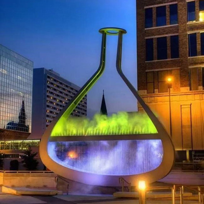 Gran fuente al aire libre Waterscape botella decorativa escultura de metal