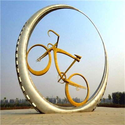 Extracto de acero inoxidable Art Ring Sculpture de la escultura del jardín al aire libre de encargo