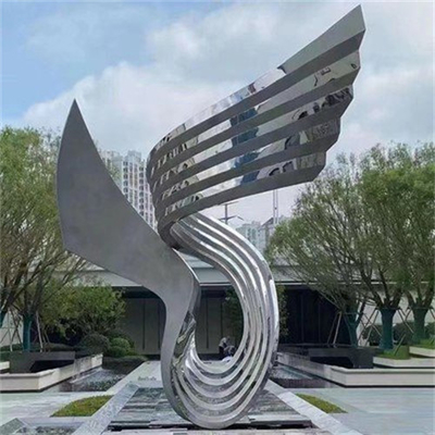 El jardín contemporáneo pulido esculpe el acero inoxidable para la decoración de la ciudad