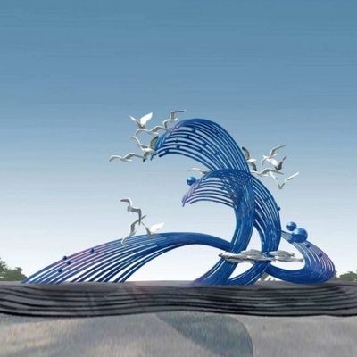 Art Modern Abstract Metal Sculptures famoso brillante para el ornamento al aire libre