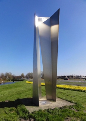 Escultura de acero inoxidable del extracto de encargo moderno grande para la decoración al aire libre