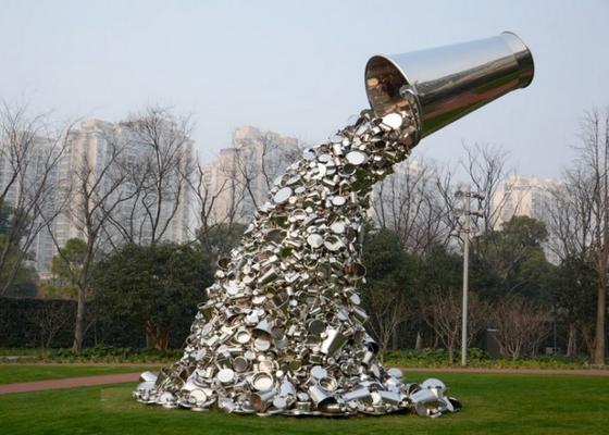 Decorativo al aire libre grande de la escultura de Art Plaza Abstract Water Breaker del metal