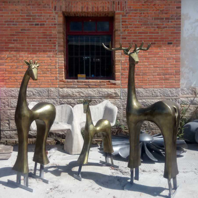 Lanzamiento animal de las estatuas de Fawn Garden Life Size Bronze del extracto decorativo