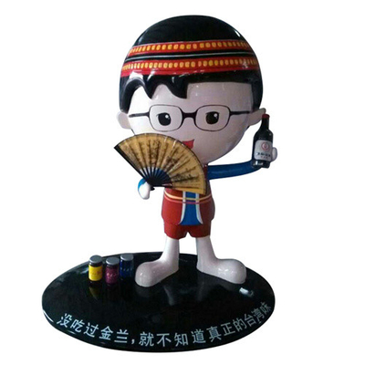 Muñeca decorativa interior Toy Figurine de las esculturas de encargo de la fibra de vidrio de la imagen de marca