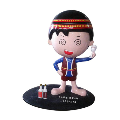 Muñeca decorativa interior Toy Figurine de las esculturas de encargo de la fibra de vidrio de la imagen de marca