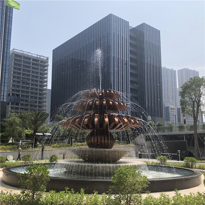 El jardín al aire libre de la fuente de agua esculpe moderno de acero inoxidable modificado para requisitos particulares