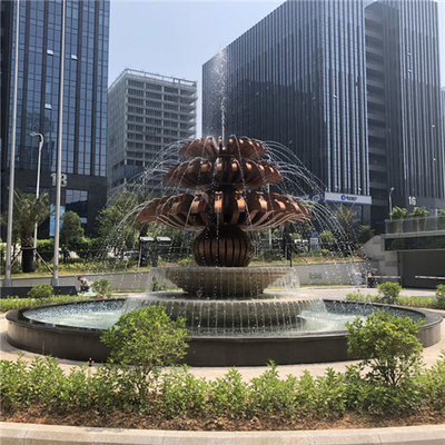 El jardín al aire libre de la fuente de agua esculpe moderno de acero inoxidable modificado para requisitos particulares