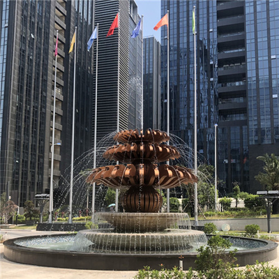 El jardín al aire libre de la fuente de agua esculpe moderno de acero inoxidable modificado para requisitos particulares