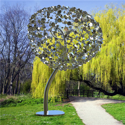 las esculturas de acero inoxidables del árbol 316L del metal de 3M cultivan un huerto polaco moderno del espejo