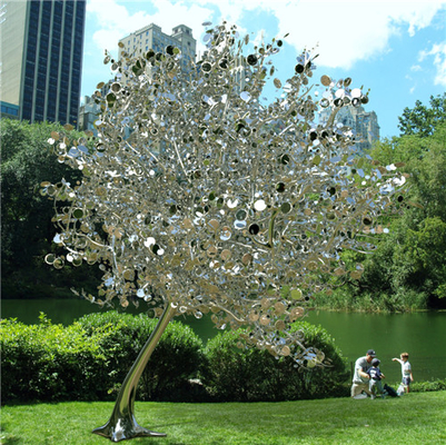 las esculturas de acero inoxidables del árbol 316L del metal de 3M cultivan un huerto polaco moderno del espejo