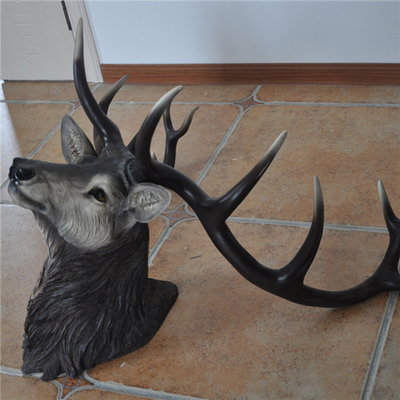 La decoración animal principal de la pared de los ciervos esculpe el estilo colgante del vintage modificado para requisitos particulares