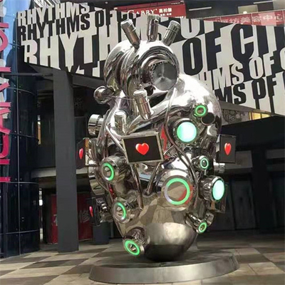Electrónico de acero interactivo de Art Heart Shaped Sculpture Stainless modificado para requisitos particulares