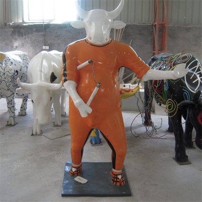Esculturas animales del ganado de la vaca del metal de Bull del jardín al aire libre grande de la estatua