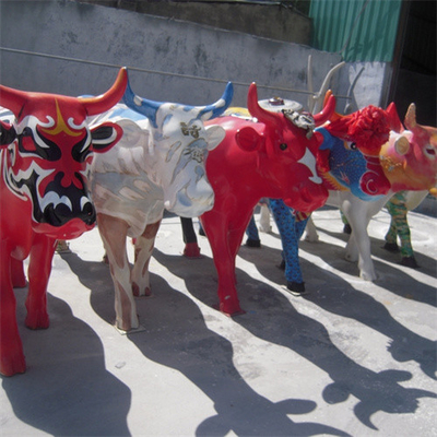 Esculturas animales del ganado de la vaca del metal de Bull del jardín al aire libre grande de la estatua