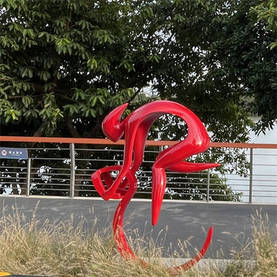 El jardín al aire libre de la pintura de la bicicleta del paseo esculpe a Art Metal Colorful