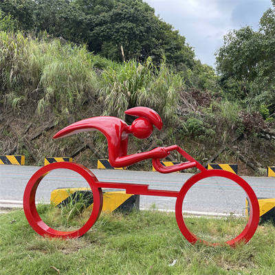 El jardín al aire libre de la raza de ciclo esculpe hecho a mano multicolor para el parque temático