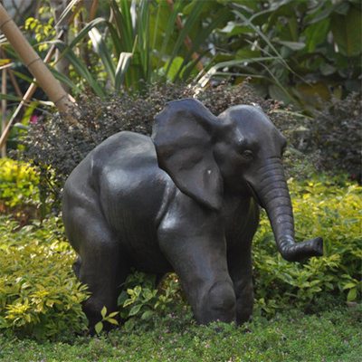Estatuas de bronce al aire libre del jardín del elefante grande que echan para el parque del parque zoológico