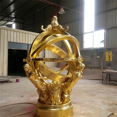 Escultura decorativa del jardín de la bola de metal de Celestial Globe Armillary Sphere Sculpture