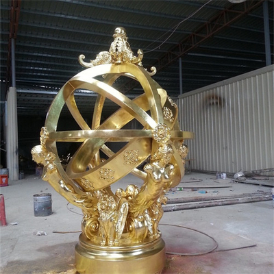 Escultura decorativa del jardín de la bola de metal de Celestial Globe Armillary Sphere Sculpture