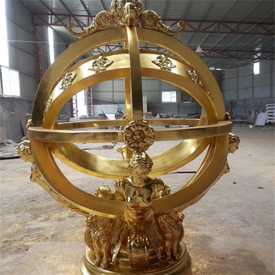 Escultura decorativa del jardín de la bola de metal de Celestial Globe Armillary Sphere Sculpture
