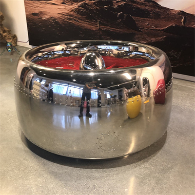 Motor que modela la tabla de acero de Art Mirror Surface Round Stainless de los muebles de la escultura