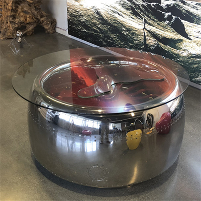 Motor que modela la tabla de acero de Art Mirror Surface Round Stainless de los muebles de la escultura