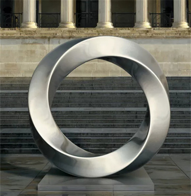 el metal abstracto de la altura del 180cm esculpe el círculo Matte Outdoor Bronze Statue
