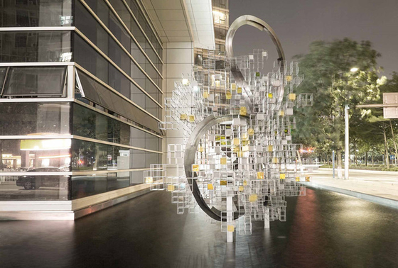 Art Abstract Decorative Metal Sculpture moderno al aire libre para el edificio