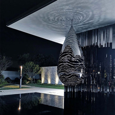 El agua cae el tamaño moderno de Art Abstract Metal Sculptures Customized para el chalet