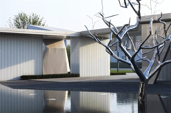 Acero inoxidable pulido moderno de Art Metal Tree Sculpture Outdoor para el jardín