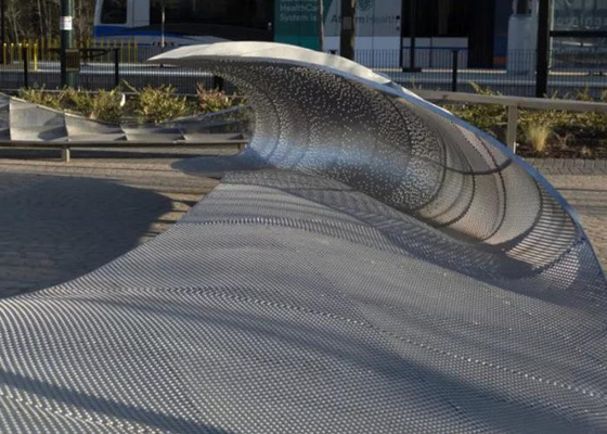 Al aire libre moderno de acero inoxidable grande modificada para requisitos particulares del metal del extracto de la escultura