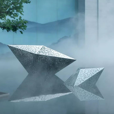 Decorativo al aire libre de la escultura contemporánea abstracta del metal del polígono para el jardín