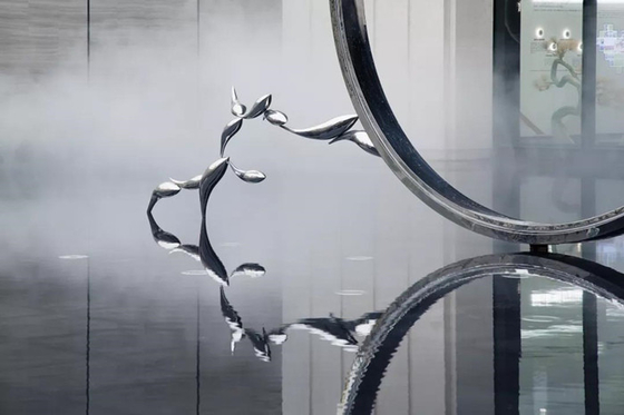 El metal moderno público Art Sculptures Stainless Steel Decorative de los pescados modificó para requisitos particulares