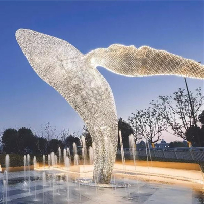 El animal abstracto del jardín de la ballena esculpe al aire libre modificada para requisitos particulares para la exhibición