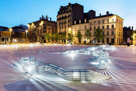 La silla pública de Art Polished Outdoor Stainless Steel de los muebles de la escultura modificó para requisitos particulares