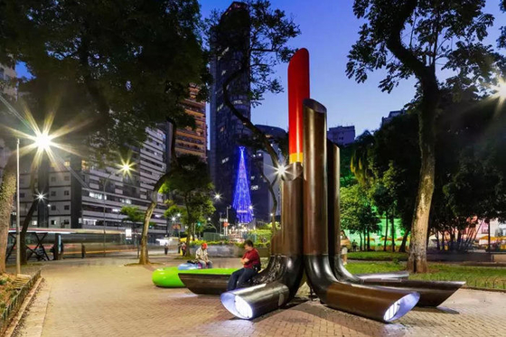 Esculturas al aire libre grandes de acero inoxidables hechas a mano del metal de la plaza de las esculturas