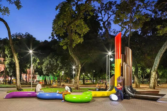 Esculturas al aire libre grandes de acero inoxidables hechas a mano del metal de la plaza de las esculturas