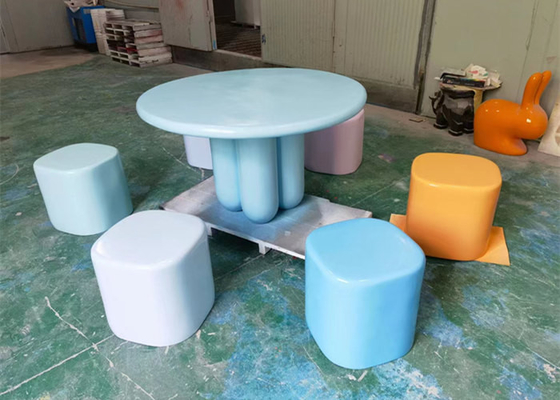 Escultura al aire libre Art Seat Customized de la tabla de la fibra de vidrio colorida