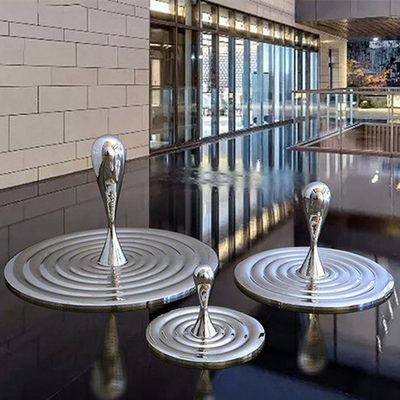 La decoración casera abstracta moderna esculpe descenso del agua de la fuente de los SS 316L
