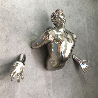 La pared humana Art Sculpture del metal de la ejecución 3D electrochapa modificado para requisitos particulares
