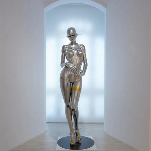 escultura decorativa de Props Human Figure del modelo del metal de la tienda de la exhibición de la ventana