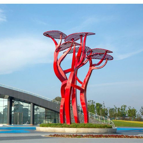 Extracto al aire libre de la escultura del metal grande del círculo de tráfico decorativo para el jardín