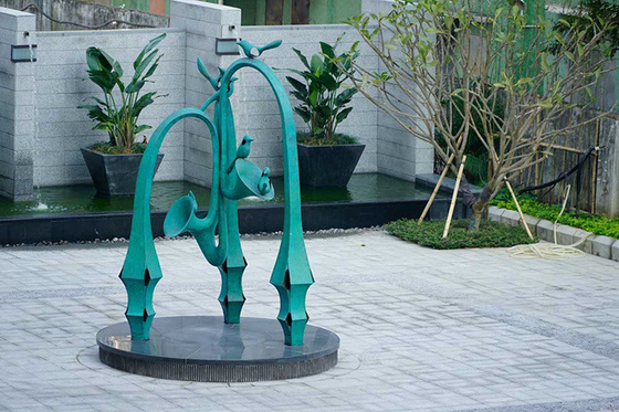 El jardín decorativo del metal de bronce de la música de orquesta esculpe hecho a mano modificado para requisitos particulares
