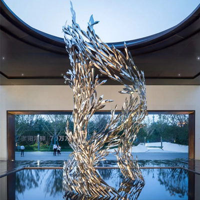 Art Abstract Metal Sculptures Polished contemporáneo SS 316L modificó para requisitos particulares