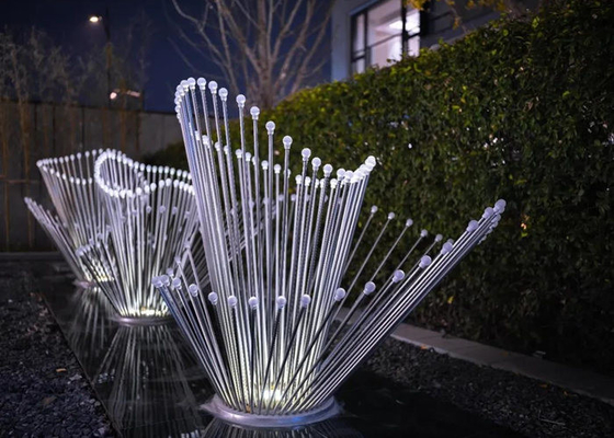 Hecho a mano de acero inoxidable de las esculturas abstractas al aire libre modernas del metal modificado para requisitos particulares