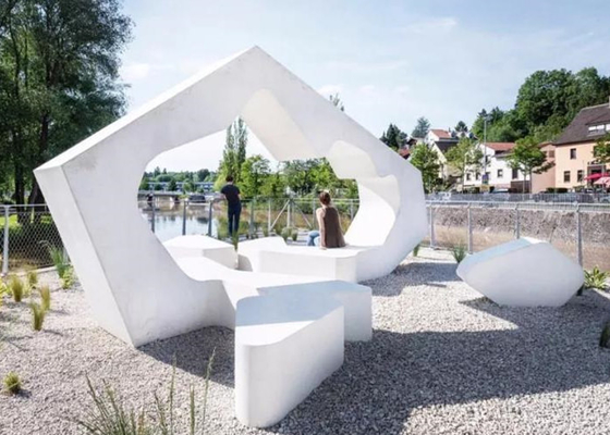 Estatuas al aire libre Art Modern Abstract For Yard de la fibra de vidrio grande de Seat